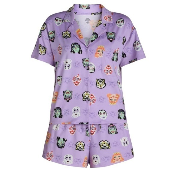 Other - Halloween Women’s Retro Monster Print Pajama Set Way to Celebrate New